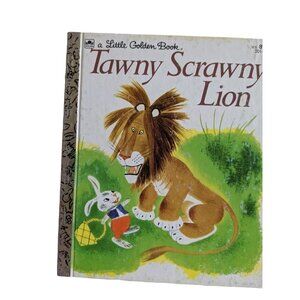 Little Golden Book Tawny Scrawny Lion 1980 ephemera junk journal